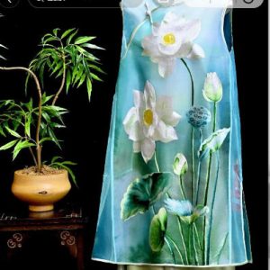 深綠地手繡牡丹花孔雀綠馬甲 | Hand-Embroidered Peony Peacock Vest