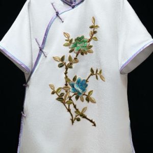 淺綠色手繡龍紋對開外套 | Light Green Green Hand-Embroidered Dragon Motif Jacket