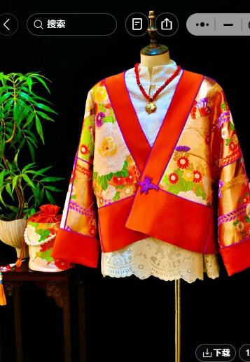 黑色手繡鳳凰金色牡丹花外套 | Black Gold Hand-Embroidered Phoenix Peony Jacket