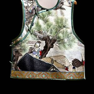 手繡清明上河圖中式花邊馬甲 | Hand-Embroidered Chinese Floral Vest